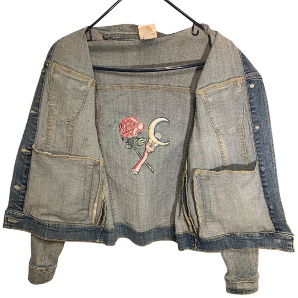 RARE BoxLunch Exclusive x Pretty Guardian Sailor Moon Denim Jacket Size SM - Picture 13 of 13